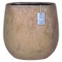 Pflanztopf aus Keramik PEYO, oval, bronze, 28x17,5x27,5cm