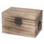 Holzkästchen Vintage ADEVA, Verschluss, Henkel, braun, 16x11x10cm