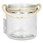 Windlichtglas KIAH mit Henkel, klar, 12cm, Ø11cm