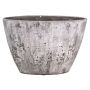 Orchideentopf aus Keramik ADELPHOS, oval, Steinoptik, dunkelgrau-weiß, 32x14,5x22,5cm
