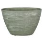 Orchideentopf aus Keramik ADELPHOS, oval, Rillen, grau-braun, 32x14,5x22,5cm
