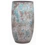 Blumenvase Keramik TSCHIL, Rustikal, Farbverlauf, braun-grün, 35cm, Ø18cm