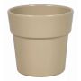 Topf mit Rand für Orchideen MARIVAN, Keramik, beige, 12,5cm, Ø13,5cm