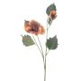 Deko Zweig Hibiskus TERENNA mit Blüten, orange, 60cm
