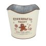 Zink Pflanztopf SABETA, Gingerbread Bakery, creme-braun, 12,5cm, Ø13cm