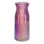 Blumenvase RUBIE aus Glas, violett-irisierend-klar, 24cm, Ø11cm