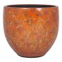 Keramik Übertopf ELIEL, gesprenkelt, orange-gelb, 16cm, Ø17cm