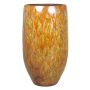 Keramik Vase ELIEL, gesprenkelt, orange-gelb, 35cm, Ø18cm