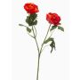 Dekozweig Ranunkel Blumenzweig FLORANCE, dunkelorange, 45cm