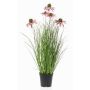 Kunstgras Sonnenhut SHALLA mit Blüten, lila, 60cm