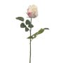 Künstliche Rose DIXLEN, weiß-rosa, 70cm