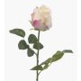 Künstliche Rose DIXLEN, weiß-rosa, 70cm, Ø7cm