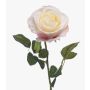 Rose künstlich BRUNETTE, weiß-rosa, 70cm, Ø11cm