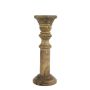 Kerzenhalter OKTAVIAN aus Mangoholz, braun, 30cm, Ø11cm