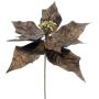 Künstliche Blume Weihnachtsstern EMULIA, braun-gold, 65cm