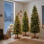 Schmaler künstlicher Weihnachtsbaum OULU SPEED, LEDs, 150cm, Ø60cm
