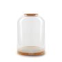 Glas Terrarium Vase BIENVE, Korkdeckel, Korkboden, klar, 33cm, Ø25cm