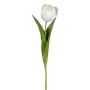 Textilblume Tulpe TRIFT, weiß-grün, 50cm, Ø4,5cm