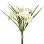 Künstlicher Blumenstrauß Narzisse VILTA, weiß-gelb, 35cm