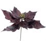 Künstliche Blume Weihnachtsstern EMULIA, burgunderrot-gold, 65cm