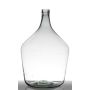 Ballonvase JENSON, Glas, recycelt, klar-grün, 50cm, Ø34cm, 25L
