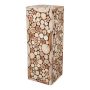Holz Blumenständer ARAMANTE mit Baumscheiben, natur, 21x21x67cm
