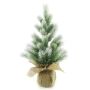 Kunst Weihnachtsbaum PORI, gefroren, Jutesack natur, 30cm, Ø15cm