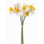 Kunstblumenstrauß Narzissen Bund BROZIN, weiß-gelb, 40cm