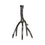 Kerzenleuchter Geweih JOLANTHE aus Aluminium, für Stabkerzen, silber, 33cm, Ø19cm
