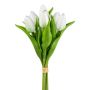 Künstlicher Blumenstrauß Tulpen BORGA, weiß, 35cm