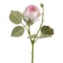 Kunstblume Rose ZORKLIN, rosa-creme, 45cm, Ø6,5cm