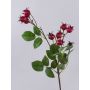 Dekozweig Kartoffelrose LOPUNY mit Hagebutten, rot, 70cm