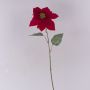 Samt Poinsettia künstlich LIBASSE, dunkelrot, 65cm