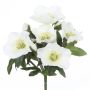 Plastikblume Christrose TRUNDE, Steckstab, weiß, 25cm