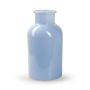 Deko Glas Flasche LORRIE, blau-glänzend, 20cm, Ø10cm