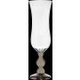 Großes Sektglas PIYA auf Standfuß, klar-silber, 117cm, Ø39cm