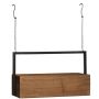 Blumenkasten AILSA aus Holz mit Metallhenkel, braun, 58,5x16x48,5cm