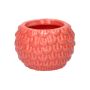 Blumentopf Keramik KASSIOPEIA mit Muster, koralle, 6,8cm, Ø10cm
