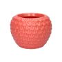 Blumentopf Keramik KASSIOPEIA mit Muster, koralle, 10,9cm, Ø14,5cm