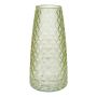 Tischvase AMALFRIED mit Rautenmuster, Glas, hellgelb, 21cm, Ø10cm