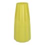 Tischvase AMALFRIED mit Rillen, Glas, gelb-milchglas, 21cm, Ø10cm