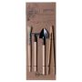 Terrarien Werkzeugset MARJANNE für Flaschengarten, handgefertigt, Holz-Metall, 13x34cm