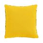 Sofa Kissen BOLLY, mit Kügelchen, dunkelgelb, 45x45cm