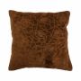 Deko Couch Kissen ALAIA, Rosenmuster, schokobraun, 45x45cm