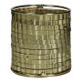 Teelichthalter DESTINAY aus Glas, Metall Verzierung, champagner-gold-klar, 8cm, Ø8cm