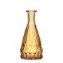 Glas Flasche THIFFANY mit Rillen, gelb-transparent, 14,5cm, Ø7cm
