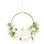 Kunst Blumenring Pfingstrose, Glockenblume KEFRO, weiß, Ø25cm