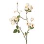 Künstlicher Kohl-Rosen Zweig LORRAINE, Eco Collection, creme-gelb, 60cm, Ø3cm
