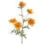 Dekozweig Chrysantheme PRUDENCE, Eco Collection, gelb-orange, 75cm, Ø5-6,5cm