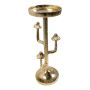 Pilz Kerzenhalter ALPHONSO aus Aluminium, gold, 30cm, Ø10cm